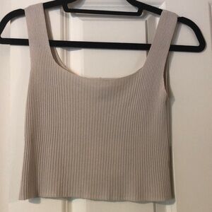 Cream Cropped Tank